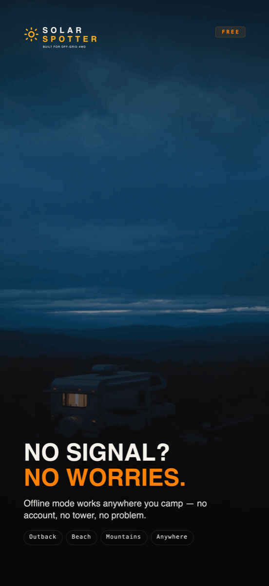 Bush Bash offline mode — core features work with no phone signal